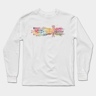 Circuit board with brain Long Sleeve T-Shirt